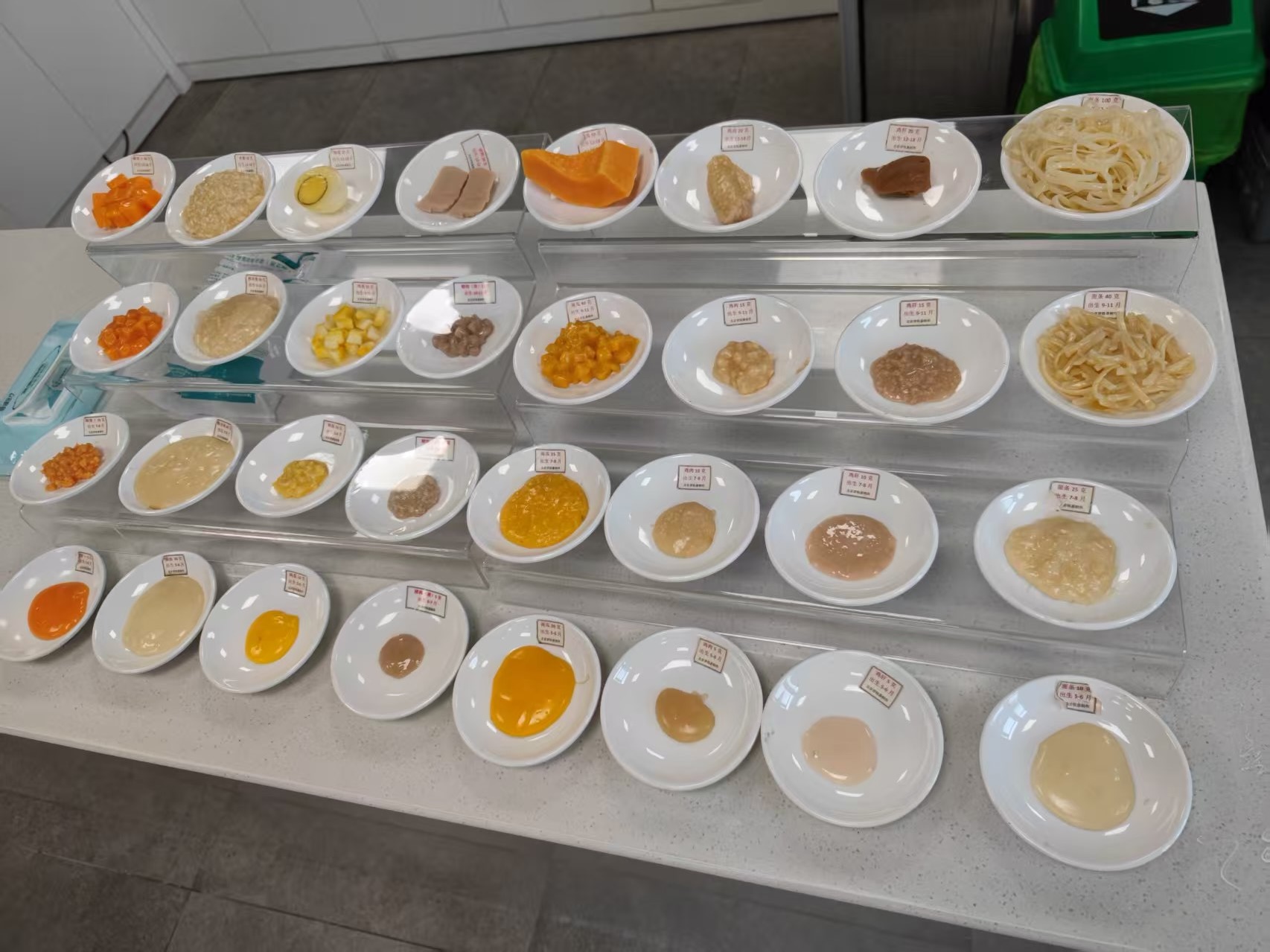 婴幼儿辅食模型（旧版（每种食材分四个阶段展示）